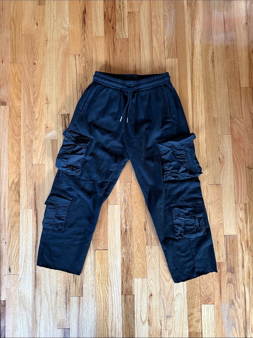 Garage Black Cargo Jogger Pants - Casual Utility Style